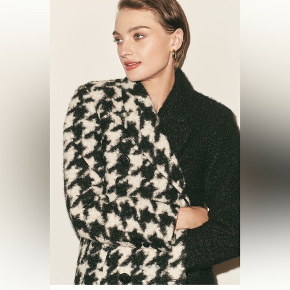 Anthropologie colorblock Plaid coat - Picture 3 of 3